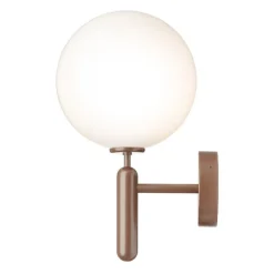 Nuura Miira Outdoor vägglampa, mörk brons - opal