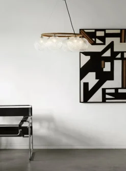 Nuura Mira 6 Circular pendellampa, mörk brons - klar