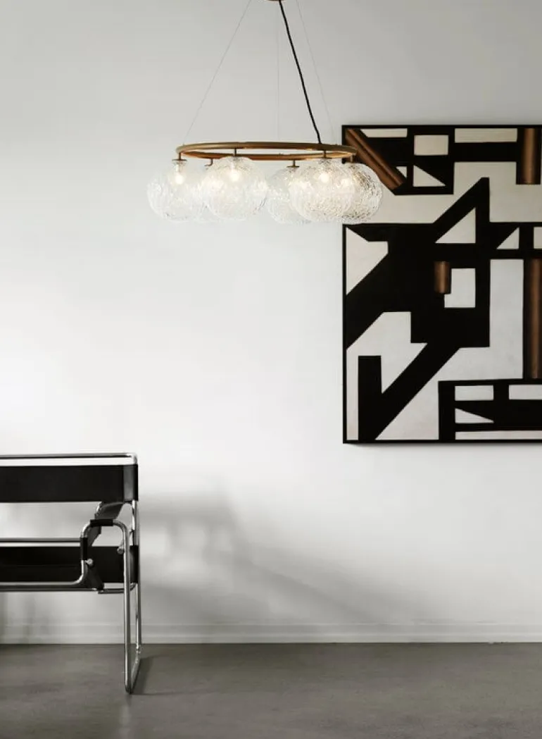 Nuura Mira 6 Circular pendellampa, mörk brons - klar