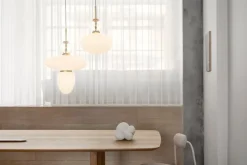 Nuura Rizzatto 32 pendel, mässing - opalvit