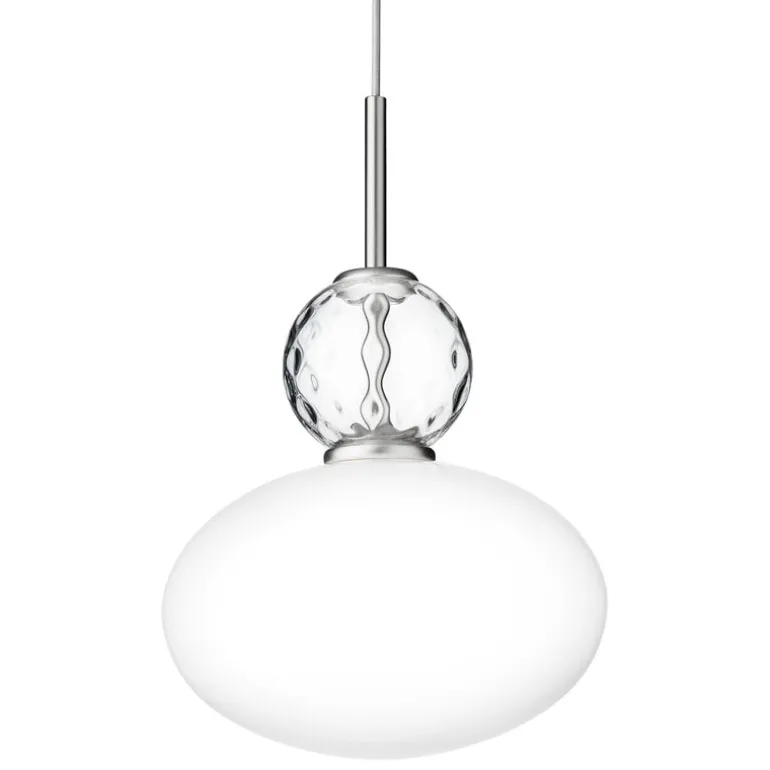 Nuura Rizzatto 32 pendellampa, satinsilver - opalvit