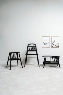 Oaklings Saga hög barnstol, svartbetsad ek