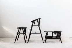 Oaklings Saga hög barnstol, svartbetsad ek