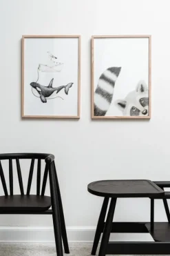 Oaklings Smilla småbarnstol med bricka, svartbetsad ek