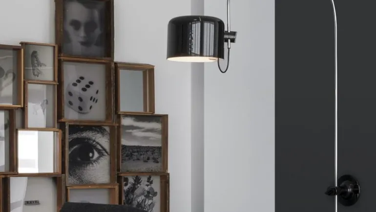 Oluce Coupé 1158 vägglampa, svart