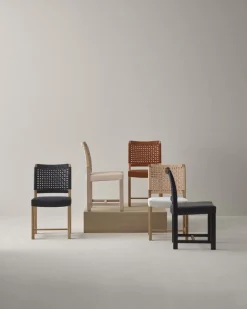 Ornäs Näyttely stol, ek - svart läder