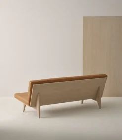 Ornäs Åre 3-sits soffa, ek - konjakfärgat läder