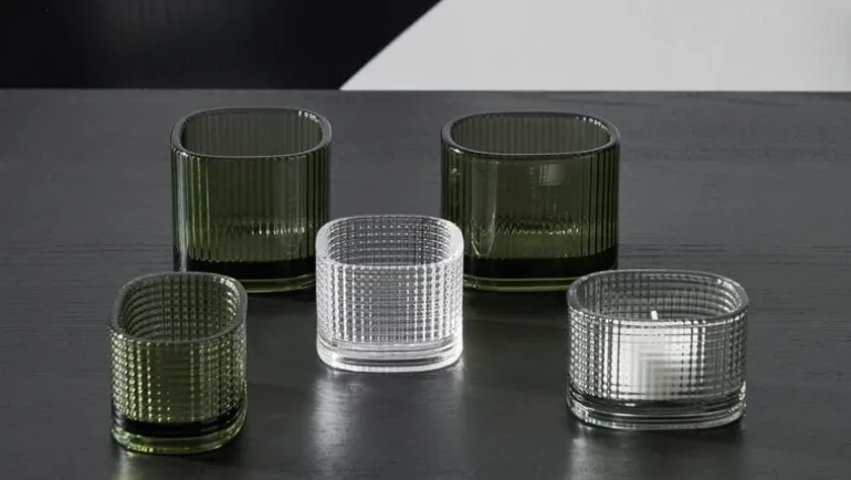 Orrefors Magica värmeljuslykta superellipse, 50 mm, grå