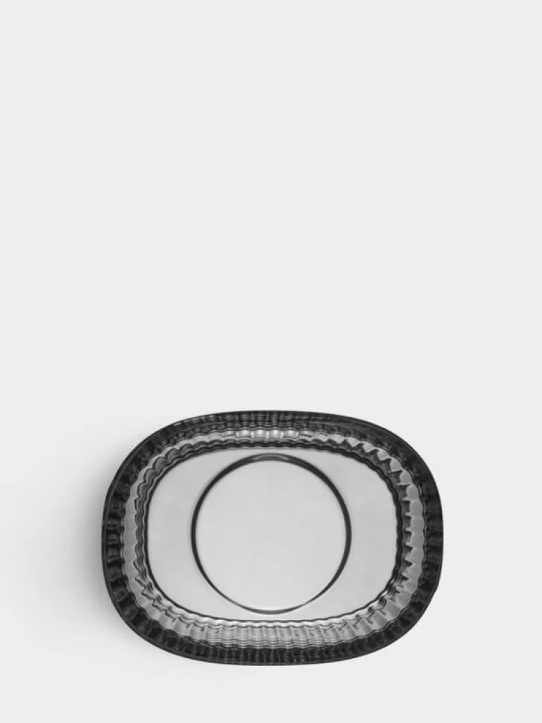 Orrefors Magica värmeljuslykta superellipse, 50 mm, grå