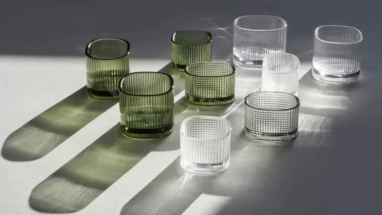 Orrefors Magica värmeljuslykta superellipse, 50 mm, grå