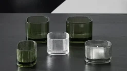 Orrefors Magica värmeljusstake supercirkel, 70 mm, grön