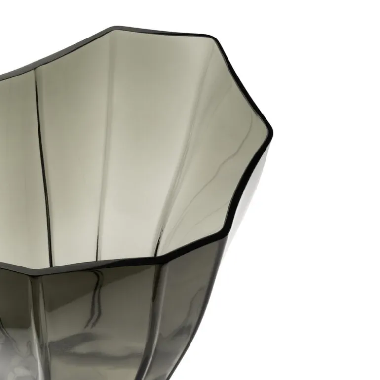 Orrefors Reed vas, 500 mm, clear smokey green