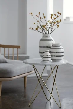 OX Denmarq Mini O Table, mässing - vit Carrara