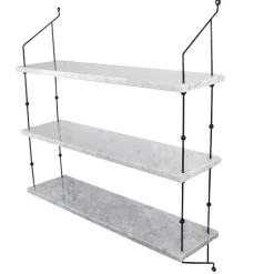 OX Denmarq Morse konsol, svart - vit marmor