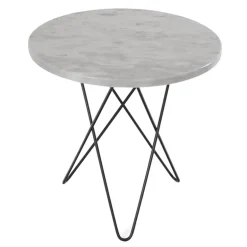 OX Denmarq Tall Mini O bord, svart - vit marmor