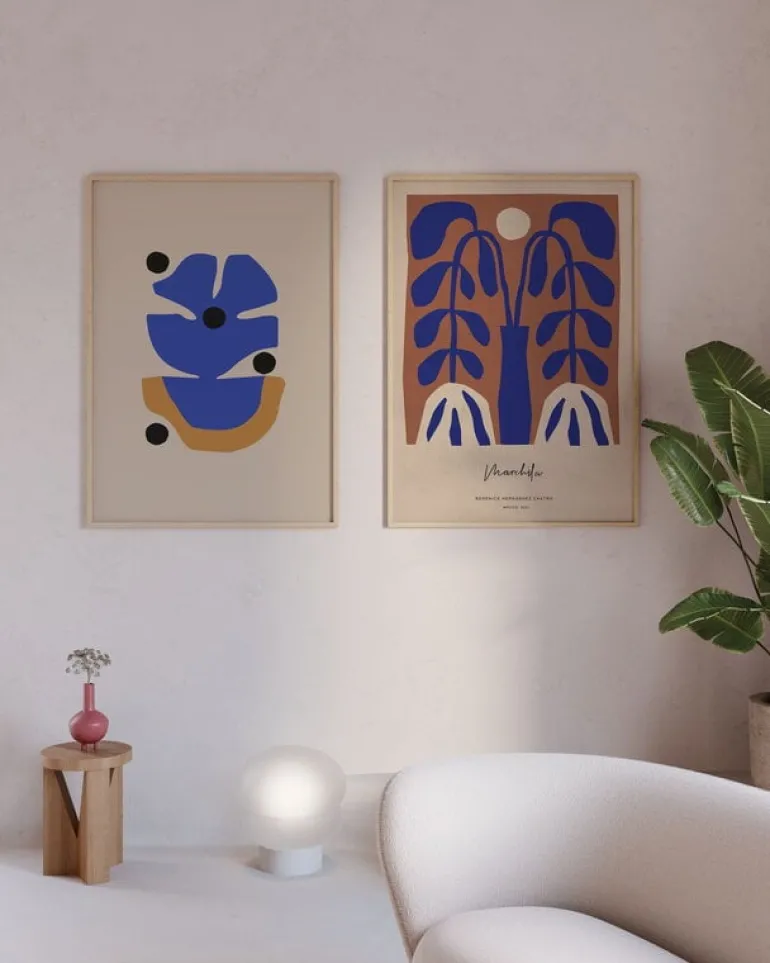 Paper Collective Flor Azul affisch