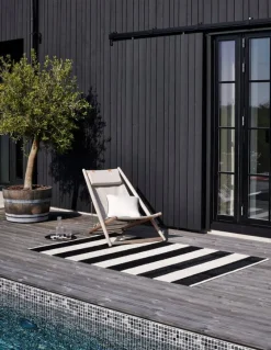 Pappelina Bob matta, 70 x 150 cm, svart - vanilj