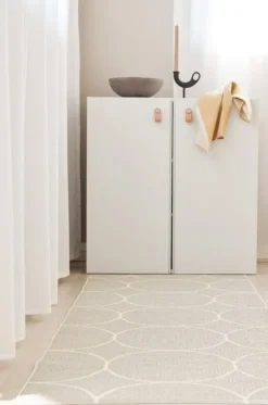 Pappelina Boo matta 70 x 100 cm, linne - vanilj