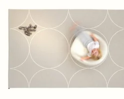 Pappelina Boo matta 70 x 300 cm, linne - vanilj