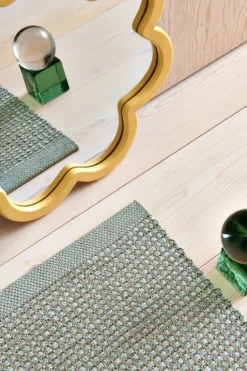 Pappelina Emm matta, 70 x 120 cm, salvia - linne metallic