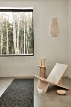 Pappelina Emm matta, 70 x 240 cm, svart - linne metallic