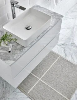 Pappelina Fred matta, 70 x 90 cm, linne - vanilj