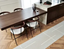 Pappelina Fred matta, 70 x 270 cm, linne - vanilj