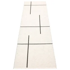 Pappelina Fred matta, 70 x 270 cm, svart - vanilj