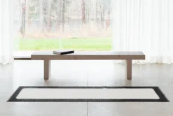 Pappelina Ilda matta, 70 x 180 cm, svart - vanilj