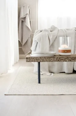 Pappelina Mono matta, 85 x 260 cm, linne - vanilj