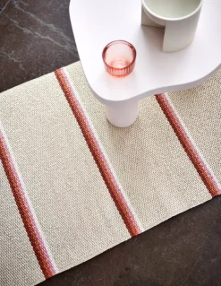 Pappelina Olle matta 70 x 240 cm, tegel - kräm