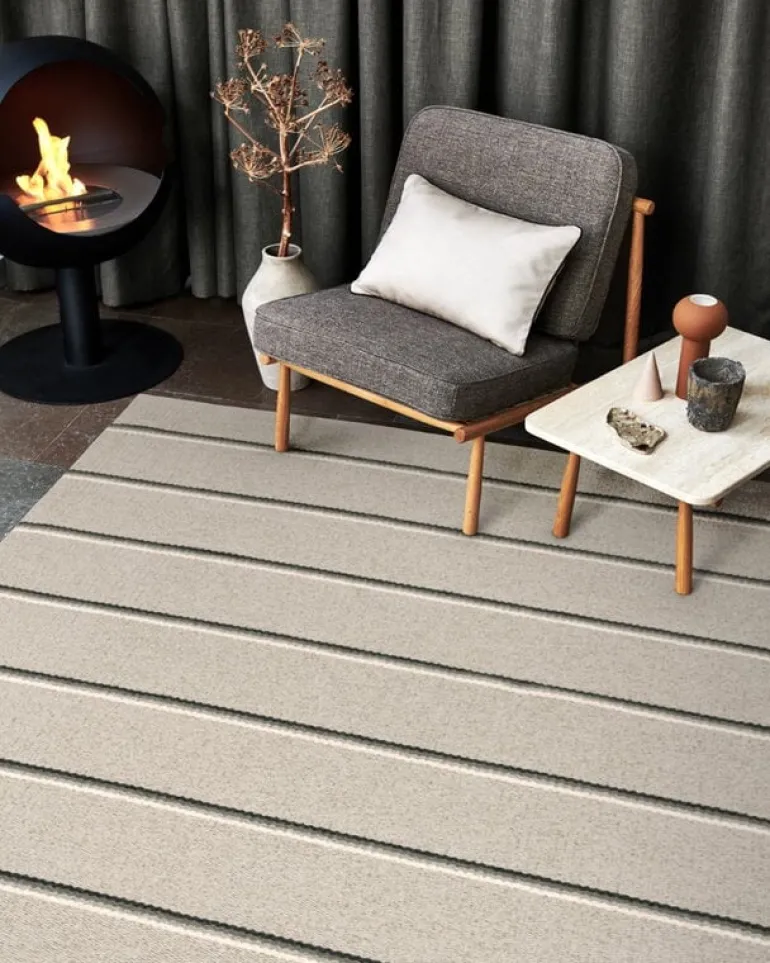 Pappelina Olle matta 70 x 240 cm, grå - linne