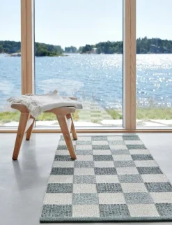 Pappelina Pix matta, 70 x 160 cm, armégrön - vanilj - salvia