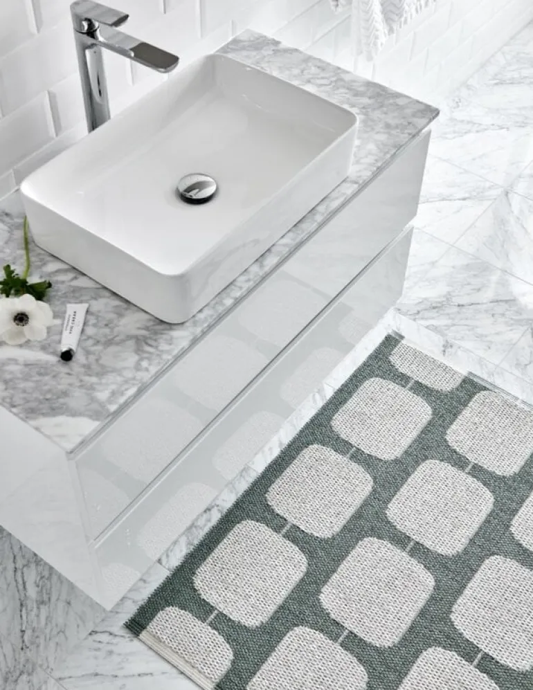 Pappelina Sten matta, 70 x 100 cm, armégrön - ljusgrå