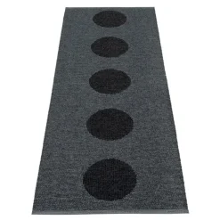 Pappelina Vera 2.0 matta, 70 x 200 cm, svart - svartmetallic