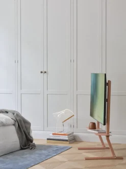 Pedestal Bendy Tall tv-bänk, dusty rose