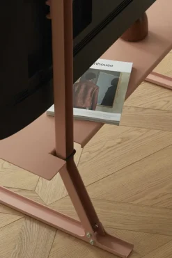 Pedestal Bendy Tall tv-bänk, dusty rose