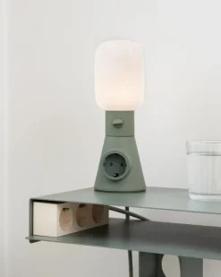 Pedestal Plug-in lampa, mossy green