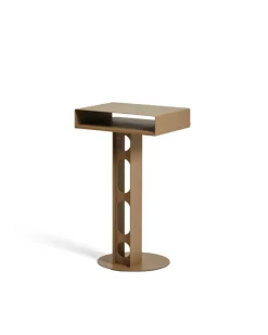 Pedestal Sidekick Table, sandstorm