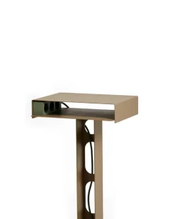 Pedestal Sidekick Table, sandstorm