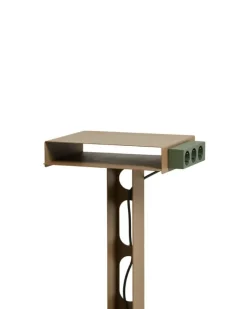 Pedestal Sidekick Table, sandstorm