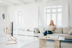 Pedestal Sway tv-bänk, dusty rose