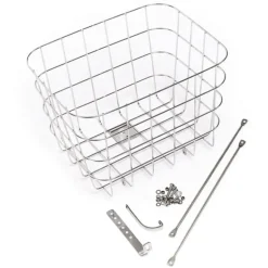 Pelago Bicycles Stainless Front Basket, polerat rostfritt stål