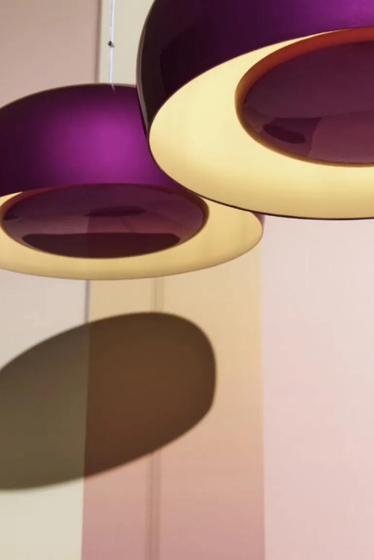 Petite Friture Brush pendellampa, stor, 60 cm, violett