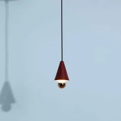 Petite Friture Cherry LED-pendel, mini XS, brunröd