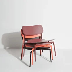 Petite Friture Fromme lounge-stol, brunröd