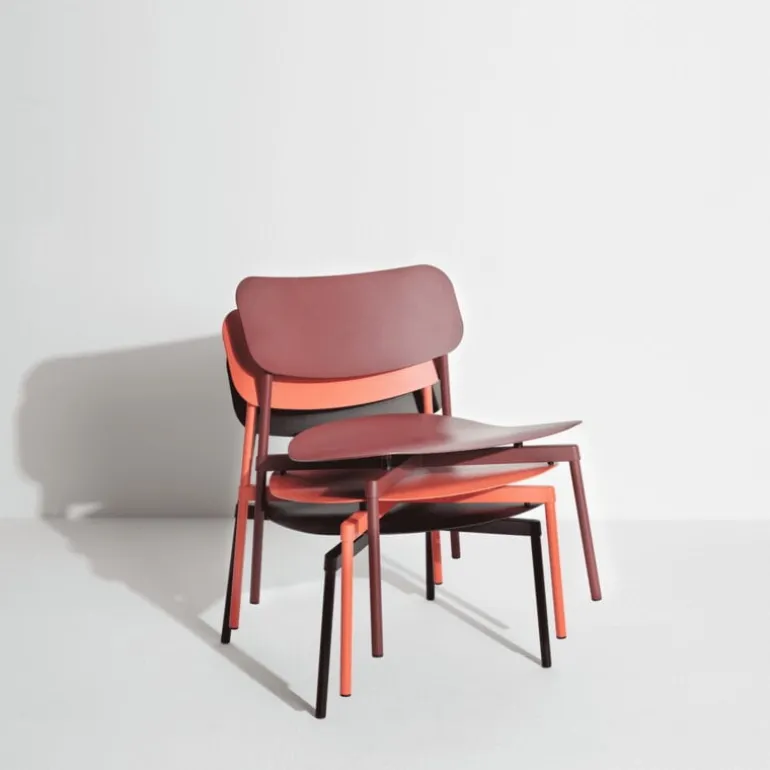 Petite Friture Fromme lounge-stol, brunröd