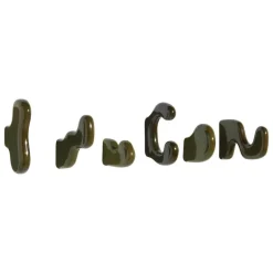 Petite Friture Klump väggkrok, set om 2, grön