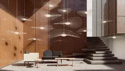 Petite Friture Vertigo Nova pendellampa, 140 cm, svart - vitt glas