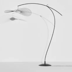 Petite Friture Vertigo Nova golvlampa, svart - vitt glas